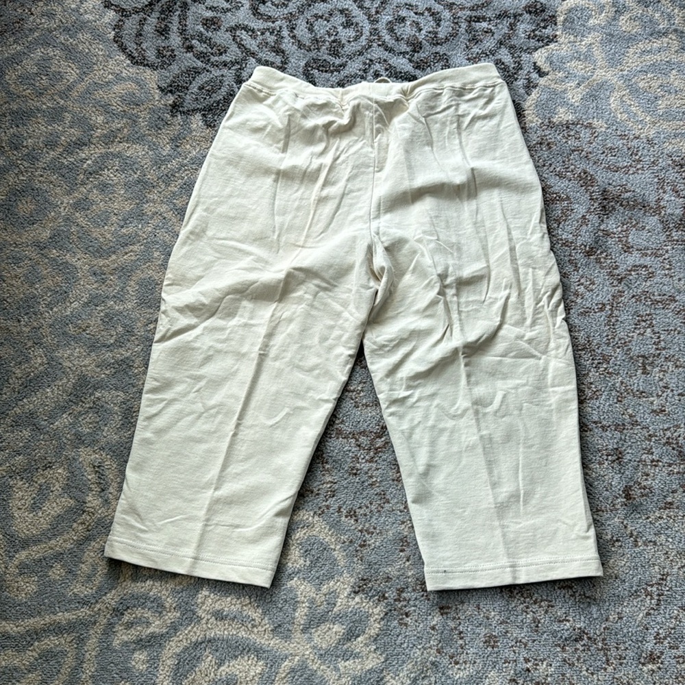 Basic Equipment Drawstring Capri Pants Khaki Large - image 7